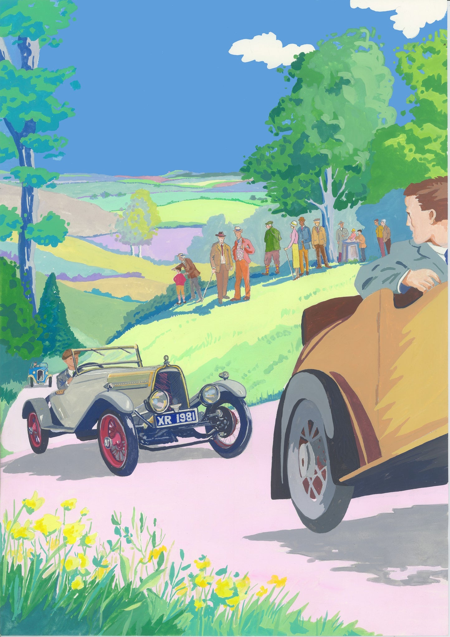 Aston Hill Climb Original Painting