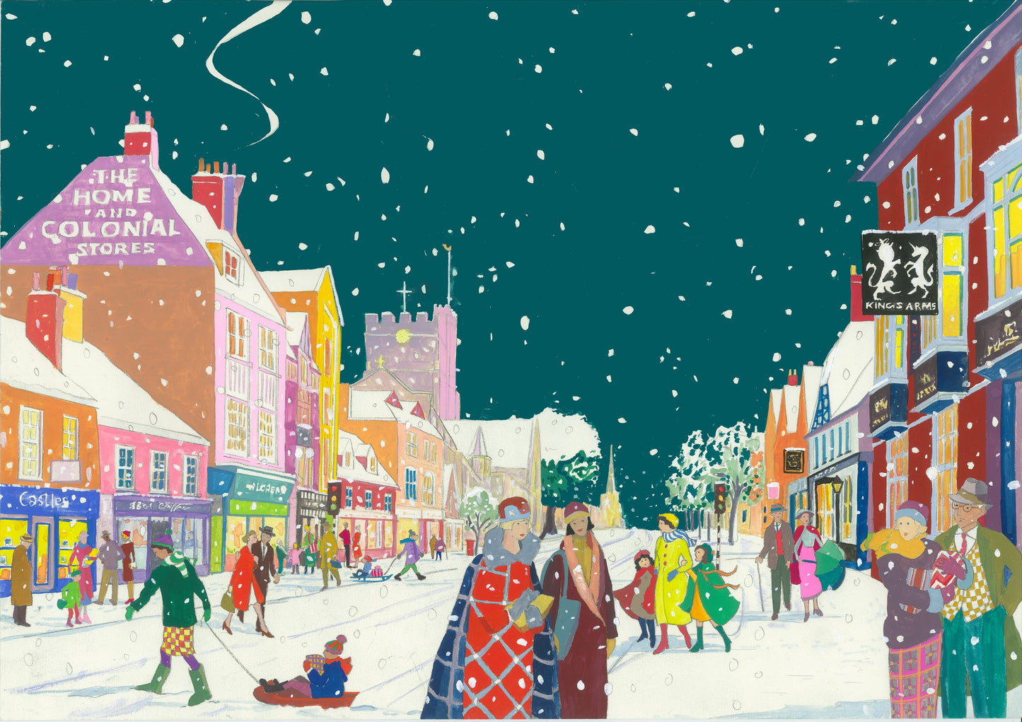 Berkhamsted in the snow Original Painting