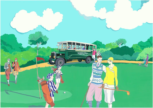 Golf in the Chilterns Original Painting