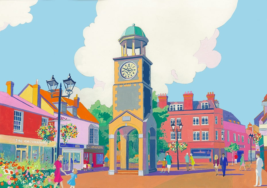 Market Square Chesham Original Painting