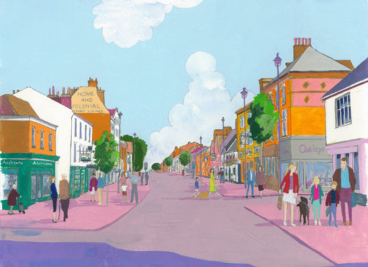 Shopping in Berkhamsted Original Painting