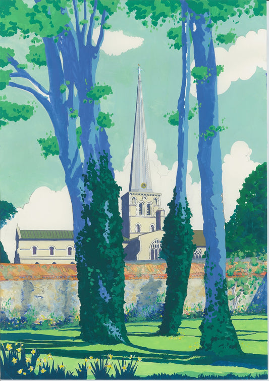 Hemel Hempstead St Mary's Church Old Town Original Painting