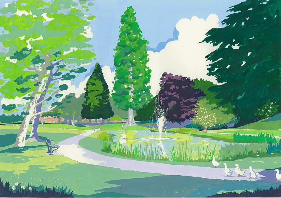 Tring Memorial Gardens Original Painting