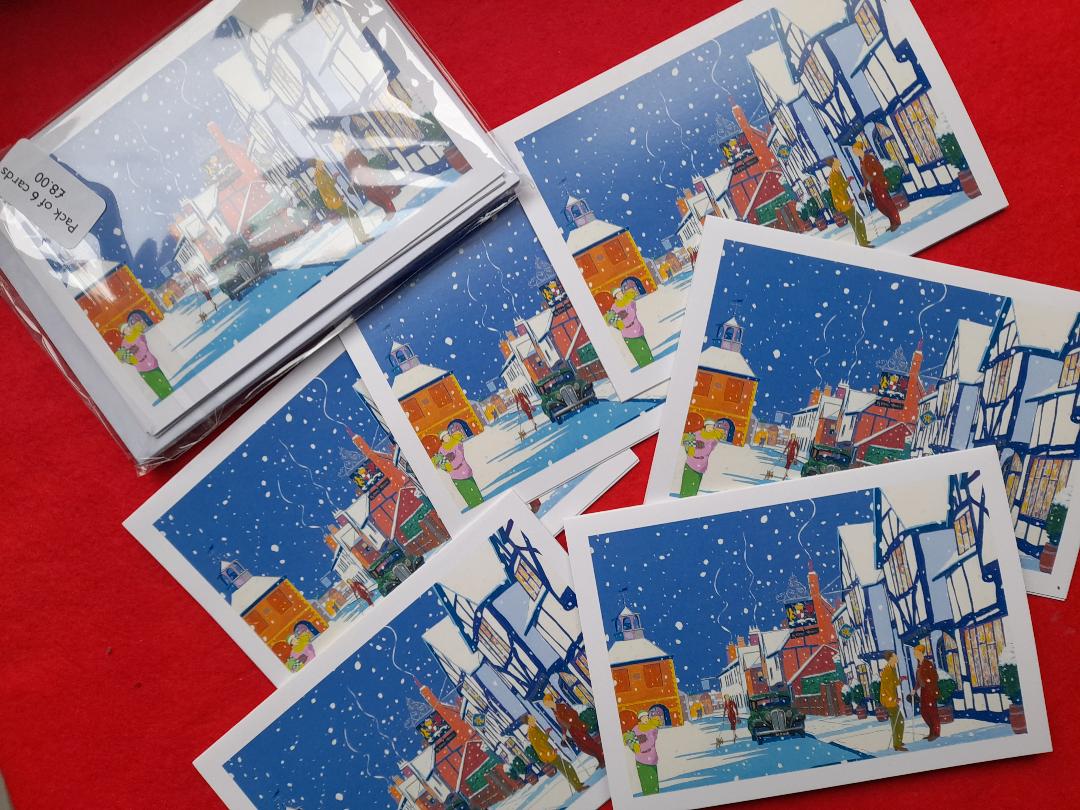 Old Amersham in the snow (Mini pack of 6)